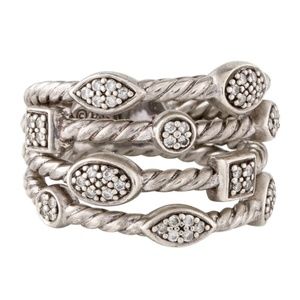 DAVID YURMAN Diamond Four Row Confetti Band